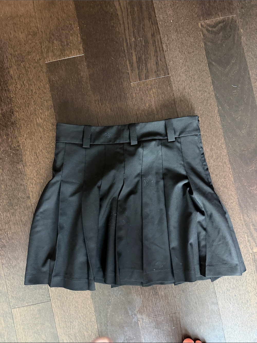 Aritzia Black Pleated Micro/Mini Skirt with Belt Loops